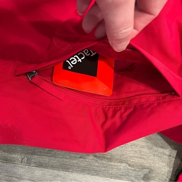 Lands’ End Mens XXL Lightweight Full Zip Windbreaker Rain Jacket Pockets Red - Picture 10 of 10